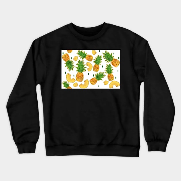 Pineapples on White Crewneck Sweatshirt by FrostedSoSweet